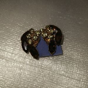 🏷️Beau Jewel Amber & Citrine Gem Clip On Earrings